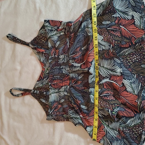 GAP Women's Fancy Crop Top-Fall Color Feathers-Ruffles-Adjust Straps-NWOT-Sz S - Picture 15 of 17